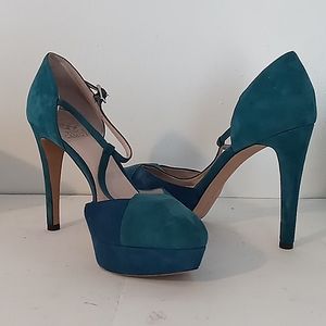 Vince Camuto Suede Ankle Straps Heels